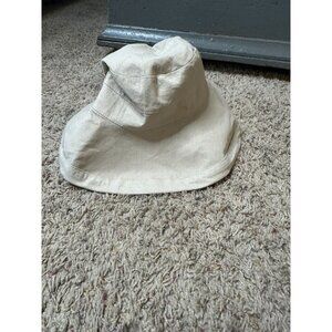 Cappelli Straworld Beige Linen Blend Bucket Hat One Size Lightweight Casual